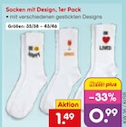 Socken mit Design im Angebot bei Netto Marken-Discount in Rheine Socken mit Design Angebote bei Netto Marken-Discount Rheine für 0,99 €