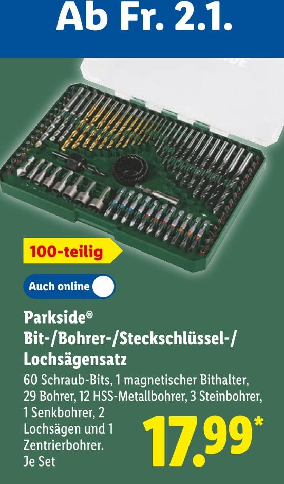 Bit-/Bohrer-/Steckschlüssel-/Lochsägensatz