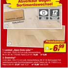 Laminat „Alpen Eiche natur“ oder Greenvinyl Angebote bei toom Baumarkt Aurich für 6,99 €