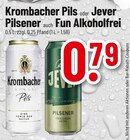 Pils oder Jever Pilsener auch Fun Alkoholfrei Angebote von Krombacher bei Trinkgut Bad Homburg für 0,79 €