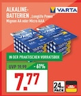 Alkaline-Batterien Longlife Power Mignon AA oder Micro AAA Angebote von Varta bei Marktkauf Herne für 7,77 €