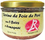 Terrine de foie de porc à l’Armagnac Label Rouge à Bi1 dans Champigny