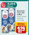 Frisch- oder H-Milch im Angebot bei REWE in Hamburg Frisch- oder H-Milch Angebote von Bärenmarke bei REWE Hamburg für 1,29 €