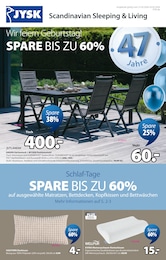 Tisch im JYSK Prospekt Wir feiern Geburtstag! SPARE BIS ZU 60% auf S. 1
