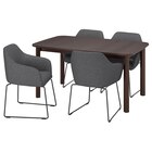 Tisch und 4 Stühle braun/Metall schwarz/grau von STRANDTORP / TOSSBERG im aktuellen IKEA Prospekt