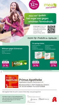 Aktueller mea - meine apotheke Prospekt (Stadecken-Elsheim, 4 Seiten zum blättern mea - meine apotheke Prospekt Unsere September-Angebote mit 4 Seiten
