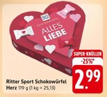 Schokowürfel Herz Angebote von Ritter Sport bei EDEKA Heilbronn für 2,99 €