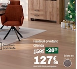 Fauteuil pivotant Glenda - But à Strasbourg Fauteuil pivotant Glenda en promo chez But Strasbourg à 127,99 €