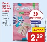 Bio Erdbeersnacks von Fruchtbar für 2,29 € bei Netto Marken-Discount im Angebot Bio Erdbeersnacks von Fruchtbar im aktuellen Netto Marken-Discount Prospekt