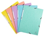 Set de 5 chemises à élastique en carte lustrée Exacompta Aquarel - Exacompta - Fnac à Béziers Set de 5 chemises à élastique en carte lustrée Exacompta Aquarel - Exacompta en promo chez Fnac Béziers à 4,49 €