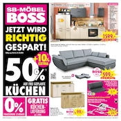 Couch im SB Möbel Boss Prospekt in Dessau-Roßlau Aktueller SB Möbel Boss Prospekt mit Couch, "JETZT WIRD RICHTIG GESPART!", Seite 1