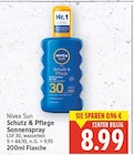 Schutz & Pflege Sonnenspray von Nivea Sun im aktuellen E center Prospekt