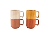 Lot de 4 mugs empilables colorés - CARREFOUR HOME dans le catalogue Carrefour