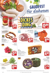 Weißwurst im E center Prospekt in Würzburg Aktueller E center Prospekt mit Weißwurst, "Wir lieben Lebensmittel!", Seite 22