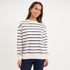 La Halle Cogolin - Promo Sweat marinière molleton manches longues ecru femme Promo Sweat marinière molleton manches longues ecru femme à 12,99 € dans le catalogue La Halle à Cogolin