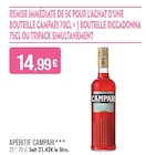 Apéritif Campari - CAMPARI - Supermarchés Match à Strasbourg Apéritif Campari - CAMPARI en promo chez Supermarchés Match Strasbourg à 14,99 €