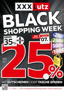 Aktueller XXXLutz Prospekt (Michelsneukirchen, 4 Seiten zum blättern XXXLutz Prospekt BLACK SHOPPING WEEK mit 4 Seiten