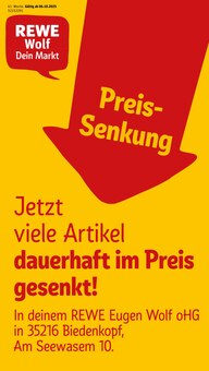 Aktueller REWE Prospekt für Biedenkopf mit  Seiten