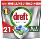 (1)Lot de 2 paquets capsules x 21 lave-vaisselle Platinum All In One Original - Dreft en promo chez Carrefour Franconville à 11,98 €