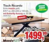 Tisch Ricardo Angebote von MassivART bei Die Möbelfundgrube Mainz für 1.499,99 €