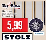 Platz-Set im Angebot bei Kaufhaus Stolz in Greifswald Platz-Set Angebote von Tony Brown by STOLZ bei Kaufhaus Stolz Greifswald für 5,99 €