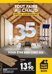 Catalogue Tout Faire à Patay cette semaine, valable du 03/10/2026 au 31/10/2026 Prospectus Tout Faire à Patay, "TOUT FAIRE AU CHAUD", 8 pages de promos valables du 03/10/2026 au 31/10/2026