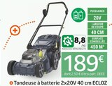 Tondeuse à batterie 2x20V 40 cm - ECLOZ en promo chez Jardiland Villeurbanne à 189,00 €