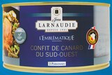 Confit de canard du sud-ouest l'emblématique - Jean Larnaudie en promo chez Intermarché Toulouse à 11,87 €