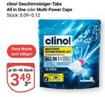 Geschirrreiniger-Tabs All in One Angebote von clino! bei GLOBUS Krefeld für 3,49 €