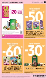 Prix et réduction Glace Chocolat dans le prospectus Intermarché Super en cours Offre Glace Chocolat dans le catalogue Intermarché Super du moment à la page 3