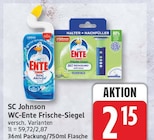 WC-Ente Frische-Siegel von SC Johnson für 2,15 € bei EDEKA im Angebot WC-Ente Frische-Siegel von SC Johnson im aktuellen EDEKA Prospekt