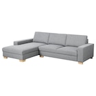Aktuelles 3er-Sofa mit Récamiere links/Lejde grau/schwarz mit Récamiere links/Lejde grau/schwarz Angebot bei IKEA in Bielefeld ab 1.299,00 €