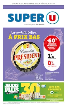 Prospectus Super U de la semaine "Super U" avec 1 pages, valide du 04/02/2025 au 16/02/2025 pour Limoux et alentours