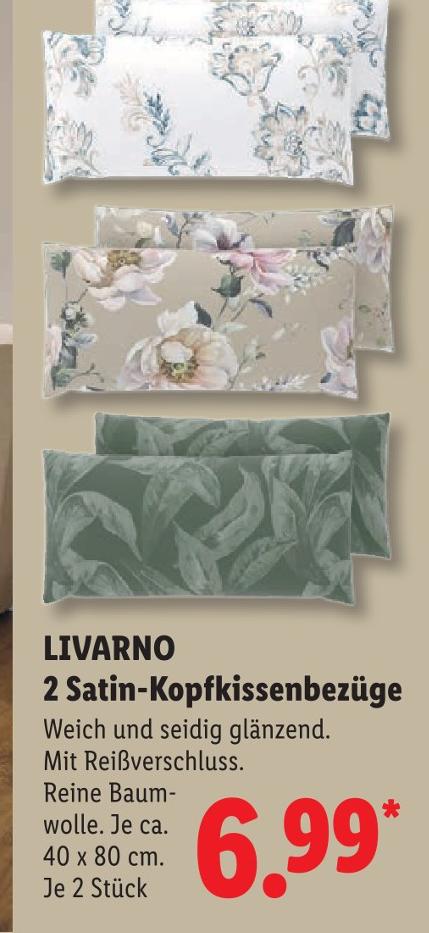2 Satin-Kopfkissenbezüge