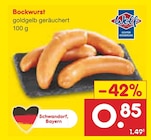 Bockwurst bei Netto Marken-Discount im Bad Endorf Prospekt für 0,85 €