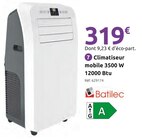 Climatiseur mobile 3500 W 12000 Btu à Mr. Bricolage dans Tarbes Climatiseur mobile 3500 W 12000 Btu à Mr. Bricolage dans Tarbes