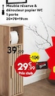Meuble réserve & dérouleur papier WC 1 porte en promo chez Maxi Bazar Créteil à 29,99 €