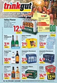 Jack Daniels im Trinkgut Prospekt "Aktuelle Angebote" mit 10 Seiten (Willich)