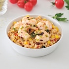 Taboulé de crevettes en promo à 6,00 € chez Supermarchés Match Taboulé de crevettes dans le catalogue Supermarchés Match