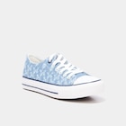 Tennis basses en toile à lacets bleu marine femme en promo chez La Halle Aix-en-Provence à 18,19 €