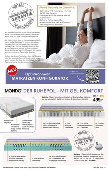 Matratze im aktuellen Opti-Wohnwelt Prospekt (Bremen) Matratze im Opti-Wohnwelt Prospekt "Schlafen jetzt Steuerfrei" mit 8 Seiten (Bremen)