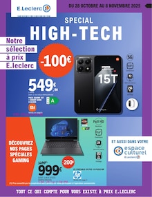 Catalogue E.Leclerc de la semaine 44, "SPECIAL HIGH-TECH", page 1, 28/10/2025 - 08/11/2025 Prospectus E.Leclerc en cours, "SPECIAL HIGH-TECH", page 1 sur 12