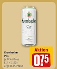 Pils im Angebot bei REWE in Großostheim Pils Angebote von Krombacher bei REWE Großostheim für 0,75 €