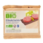 2 steaks hachés 5% M.G. CARREFOUR BIO - Carrefour 2 steaks hachés 5% M.G. CARREFOUR BIO à 4,22 € dans le catalogue Carrefour