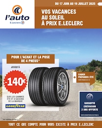 Prospectus Supermarchés de E.Leclerc à Quelaines-Saint-Gault: "VOS VACANCES AU SOLEIL À PRIX E.LECLERC", 20 pages, 17/06/2025 - 19/07/2025