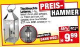 Tischleuchte Laterne Angebot in Giersleben Tischleuchte Laterne im aktuellen Prospekt bei tejo's SB Lagerkauf in Giersleben