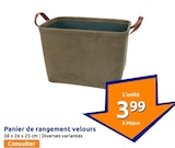 Panier de rangement velours dans le catalogue Action