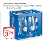 Mineralwasser von Tönissteiner im aktuellen GLOBUS Prospekt