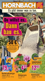 Geranien im Hornbach Prospekt "Du willst es. Dann bau es." mit 36 Seiten (Moers)
