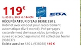 Récupérateur d'eau beige 350 L - EDA en promo chez Rural Master Le Mans à 119,00 €
